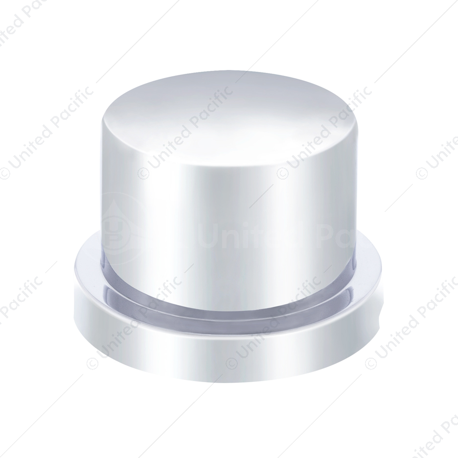 3/4" X 5/8" Chrome Plastic Flat Top Nut Cover - Push-On (Bulk)