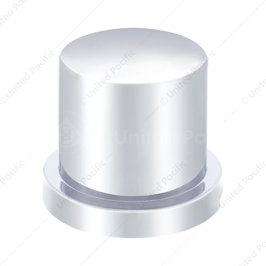 1-1/8" X 1-1/2" Chrome Plastic Flat Top Nut Cover - Push-On (Bulk)