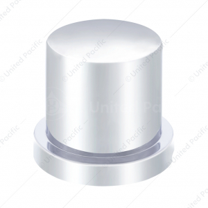 Chrome Plastic Flat Top Nut Covers - Push-On