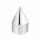 1/2" x 1-7/16" Chrome Plastic Spike Nut Covers - Push-On (10-Pack)