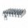 33mm X 3-1/8" Chrome Plastic Spike Nut Covers - Push-On (60-Pack)