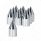 33mm X 3-1/8" Chrome Plastic Spike Push-On Nut Covers - Color Box Of 10