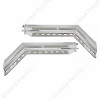 30" 430SS 45-Degree Angled Heavy Duty Mud Flap Hangers-2" Bolt Pattern (Pair)