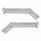28" Chrome 45-Degree Angled Mud Flap Hangers - 1-1/8" Bolt Pattern - Competition Series (Pair)