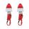 LED Bullet License Plate Fastener - Red (2-Pack)