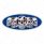 Chrome Die Cast Skull Emblem - Blue