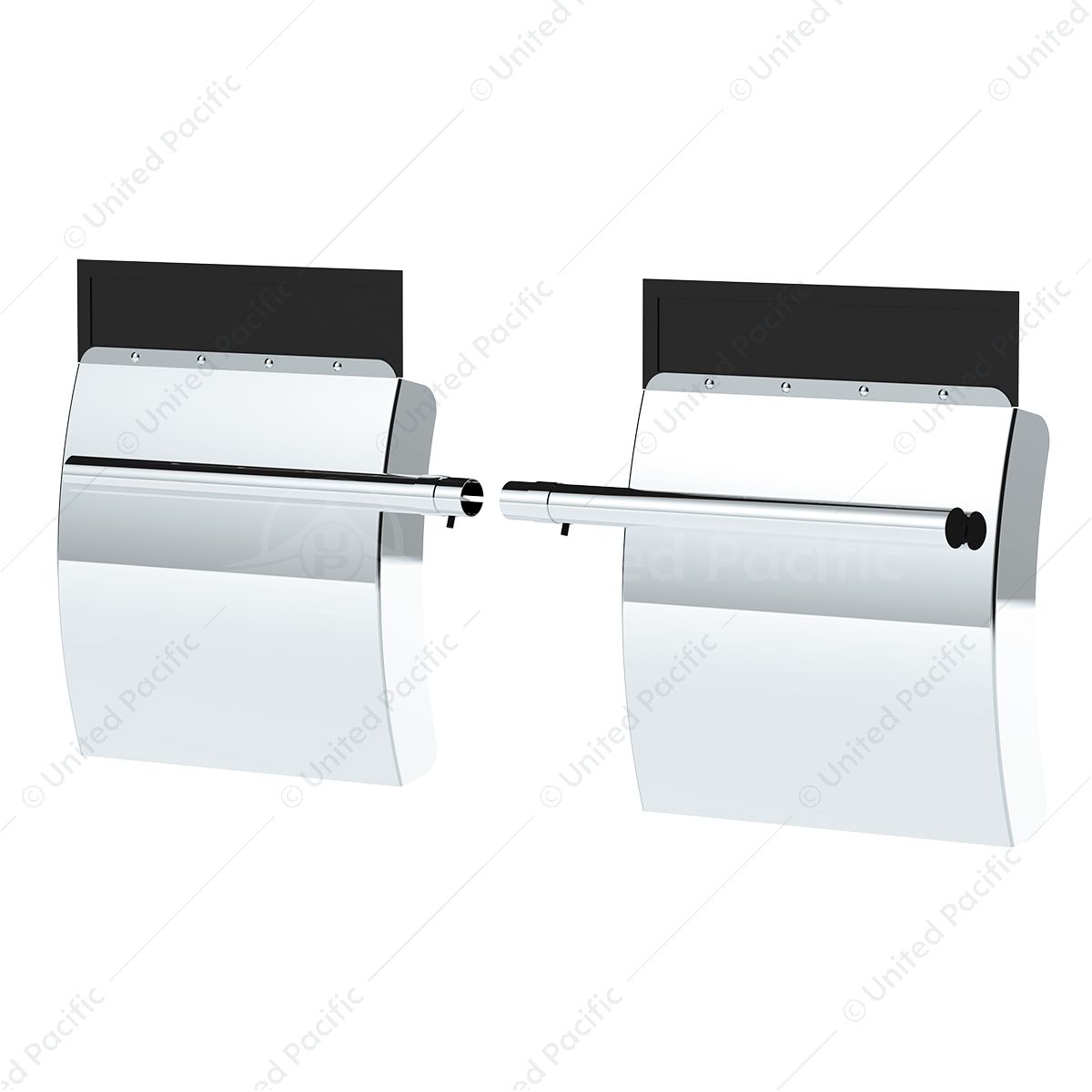 24" X 24" 430 Stainless Steel Quarter Fender With Tube Bracket Set - 4" Side Wall