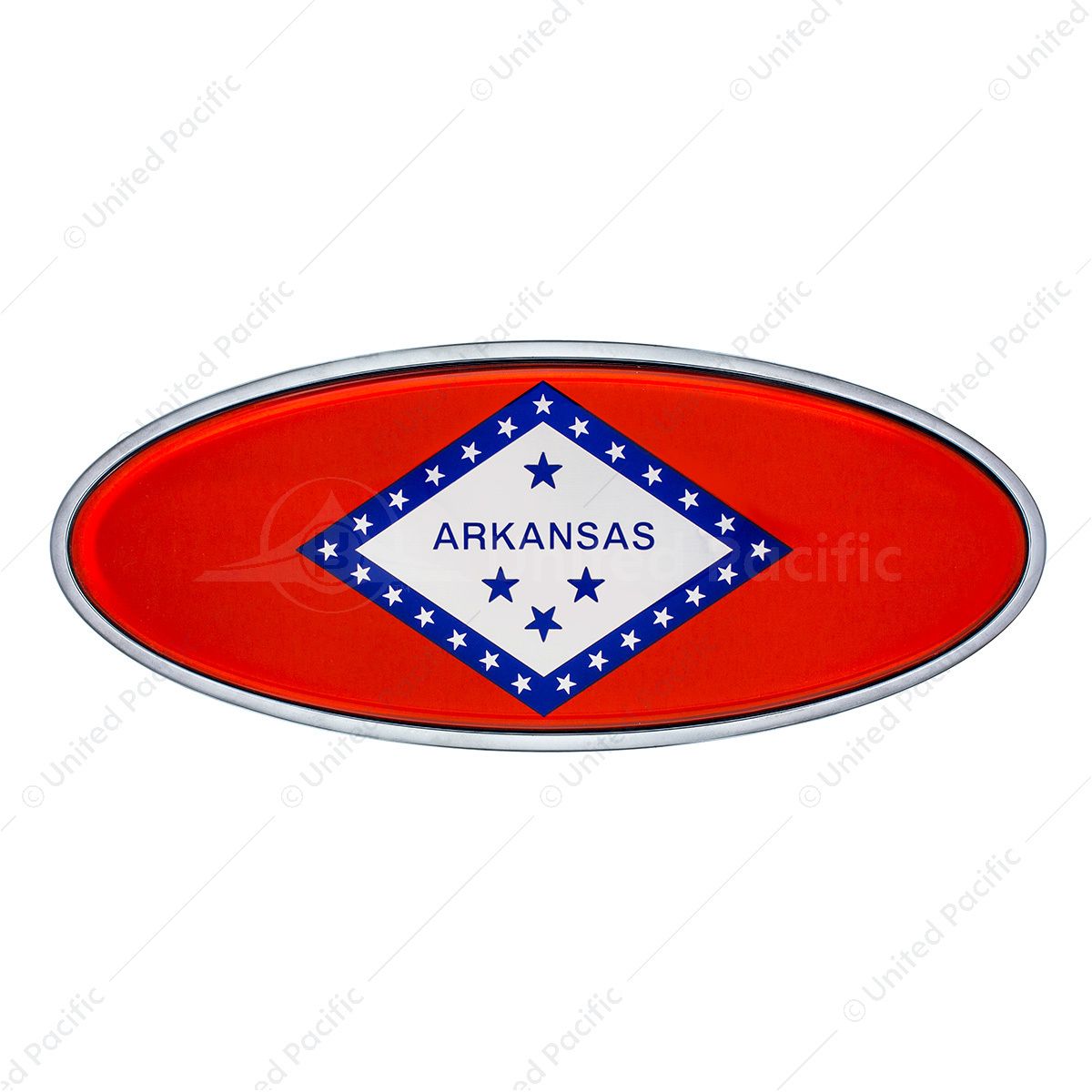Chrome Die Cast Arkansas Flag Emblem