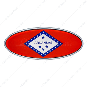 Chrome Die Cast Arkansas Flag Emblem