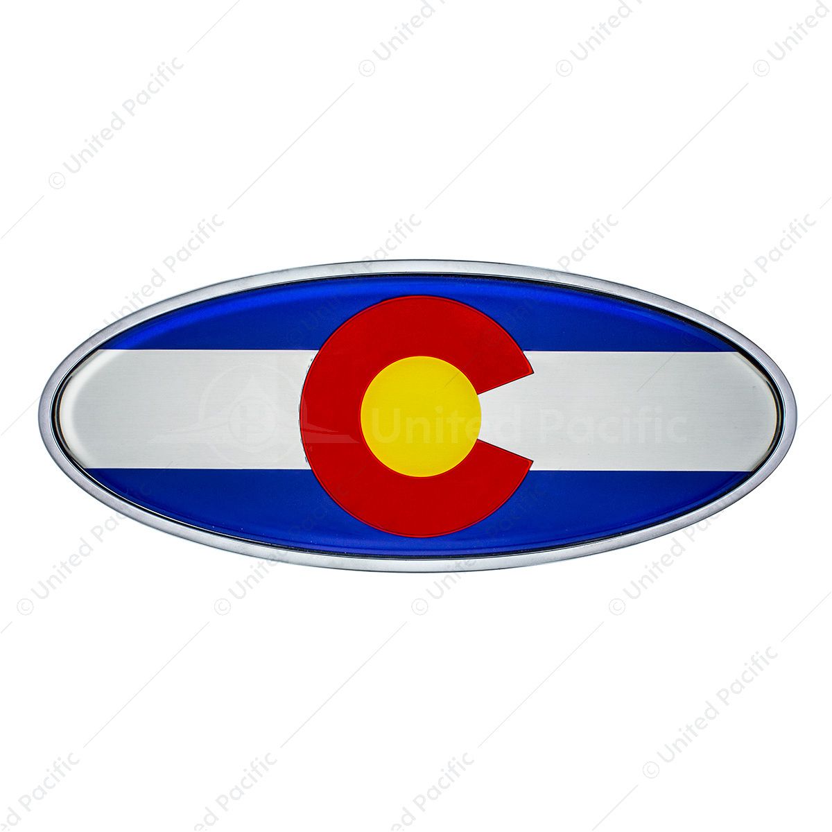 Chrome Die Cast Colorado Flag Emblem