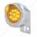 9 LED Mud Flap Hanger End Light With Visor - Amber LED/Amber Lens