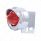 9 LED Beehive Mud Flap Hanger End Light With Visor - Red LED/Red Lens