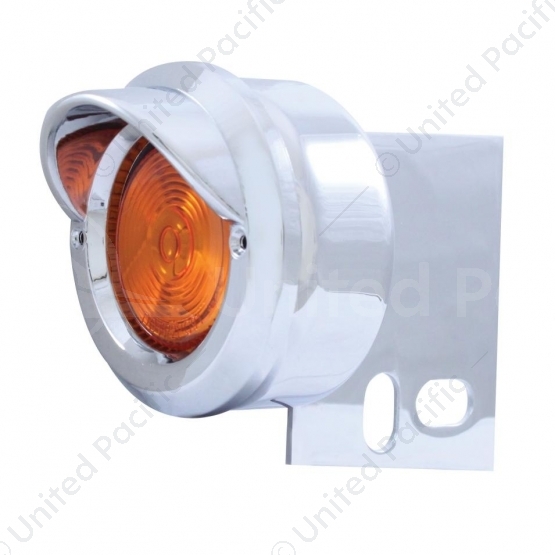 Mud Flap Hanger End Light With Visor - Amber