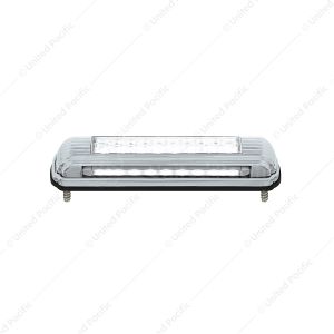 Chrome License Plate Light With White LED Backup Light - White LED/Clears Lens