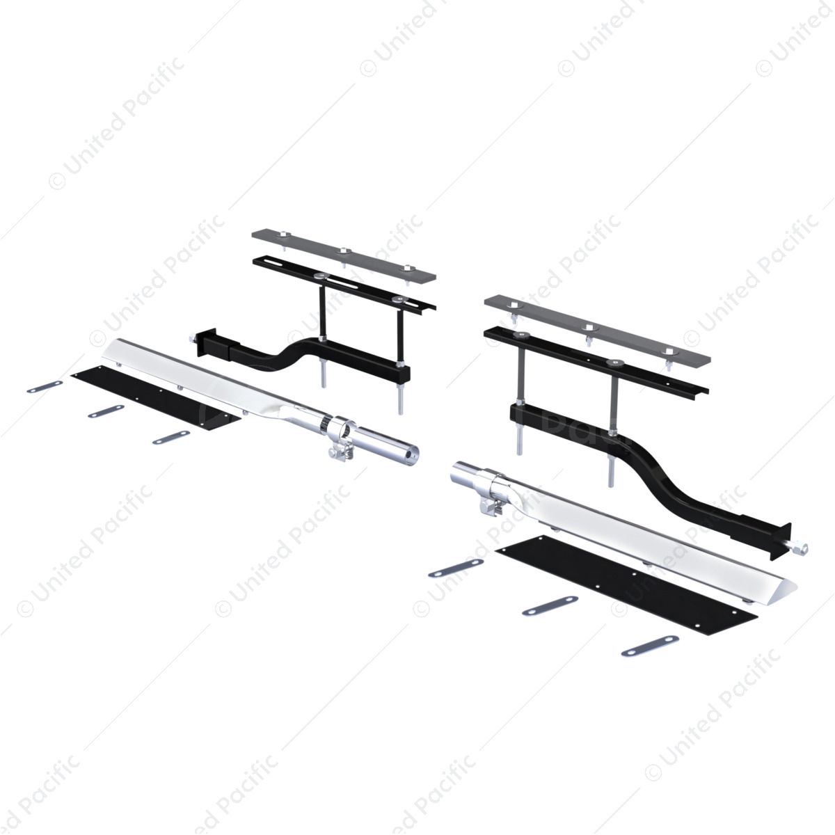 29" 430 Stainless Steel Universal Standard Duty Half Fender Mounting Arm Kit (Pair)