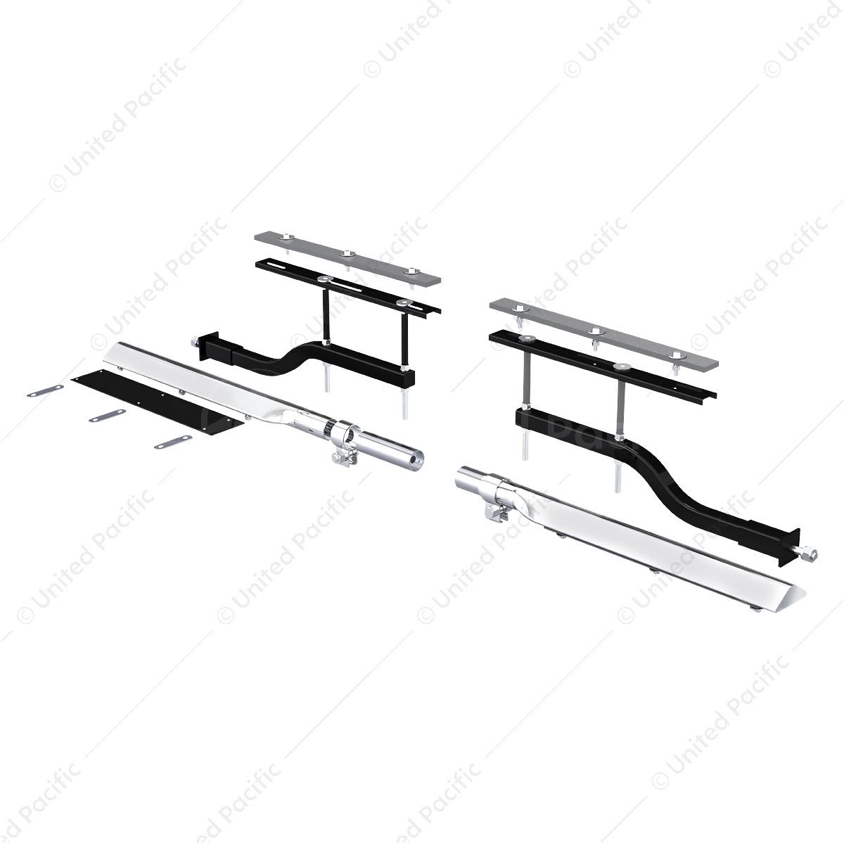 29" 430 Stainless Steel Universal Standard Duty Half Fender Mounting Arm Kit (Pair)