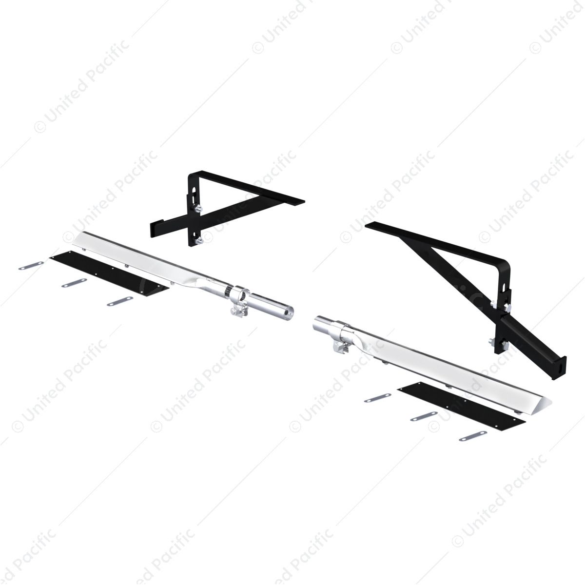 29" 430 Stainless Steel Universal Heavy Duty Half Fender Mounting Arm Kit (Pair)