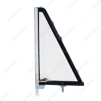 Vent Window Assembly Black Frame Without Tinted Glass For 1966-77 Ford Bronco - L/H