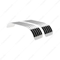 120" 430 Stainless Steel (16ga) Beaded Edge Ribbed Full Fender 54" Spread - SR Series (Pair)
