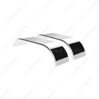 120" 430 Stainless Steel (16ga) Roll  Formed Edge Smooth Full Fender 54" Spread - SS Series (Pair)