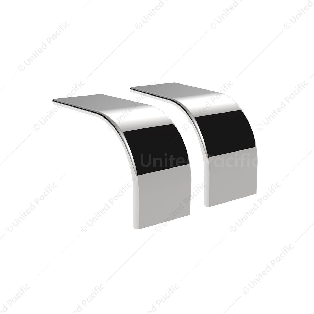 80" 430 Stainless Steel (16ga) Roll Formed Edge Smooth Half Fender/Long Drop - SS Series (Pair)