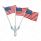 Stainless Steel Flag Holder With 3 USA Flags