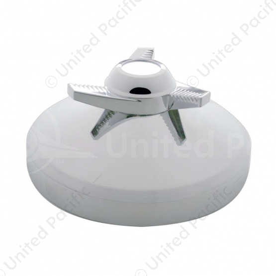 8" Chrome Rear Hubcap With 3 Bar Spinner - Right Swing Bars