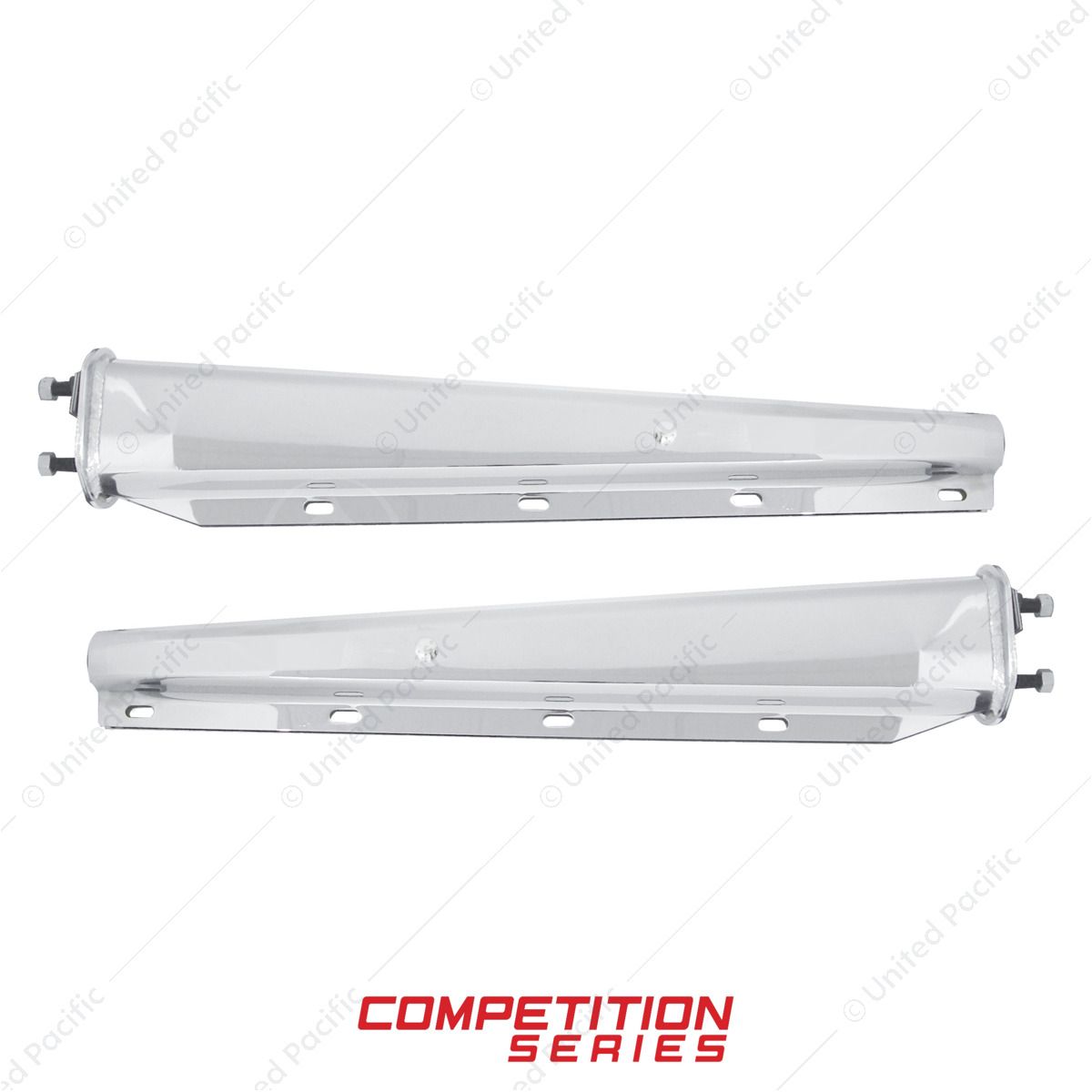 30" Chrome Heavy Duty Mud Flap Hangers - 2.5" Bolt Pattern - Competition Series (Pair)