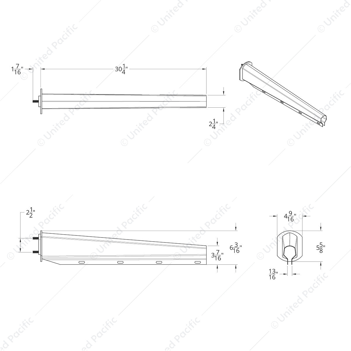 thumbnail image 2 of Highperformance Chrome 2.5 Inch Bolt Pattern Mud Flap Hanger – Spring Loaded, 30" – Set Of 2 2 of 2