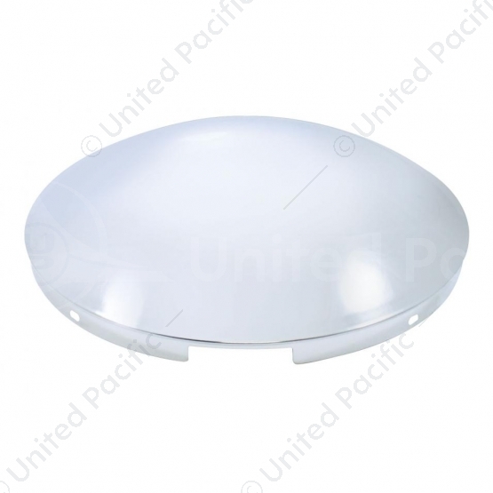 4 Even Notched Stainless Steel Dome Front Hubcap - 7/16" Lip