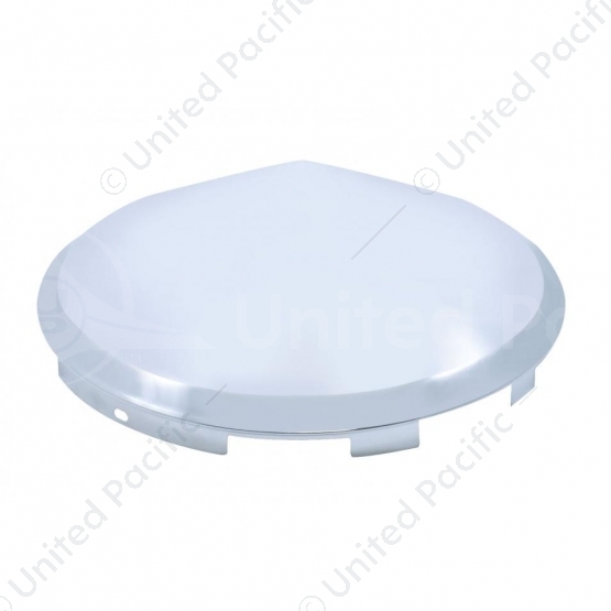 6 Uneven Notched Stainless Steel Pointed Front Hubcap - 7/16" Lip