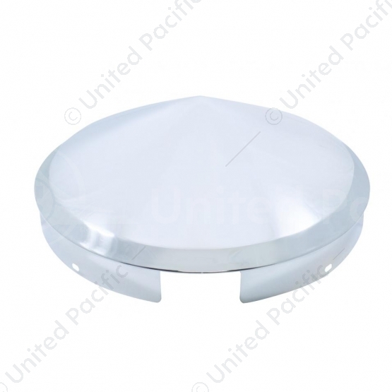 4 Even Notched Stainless Steel Pointed Front Hubcap - 1" Lip