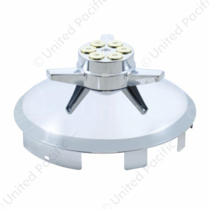 6 Uneven Notched Front Hubcap With Gun Cylinder Spinner