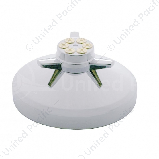 8" 304 Stainless Rear Hubcap With Gun Cylinder Spinner