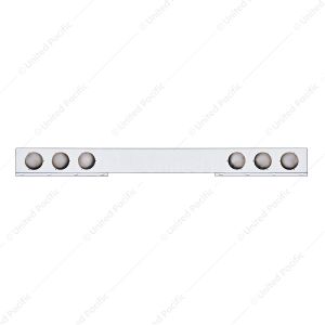 Stainless 1 Piece Rear Light Bar With Six 4" Light Cutouts
