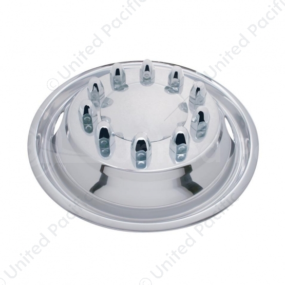 22.5" OD Stainless Front Wheel Simulator Set - 2 Vent Holes, Stud Piloted