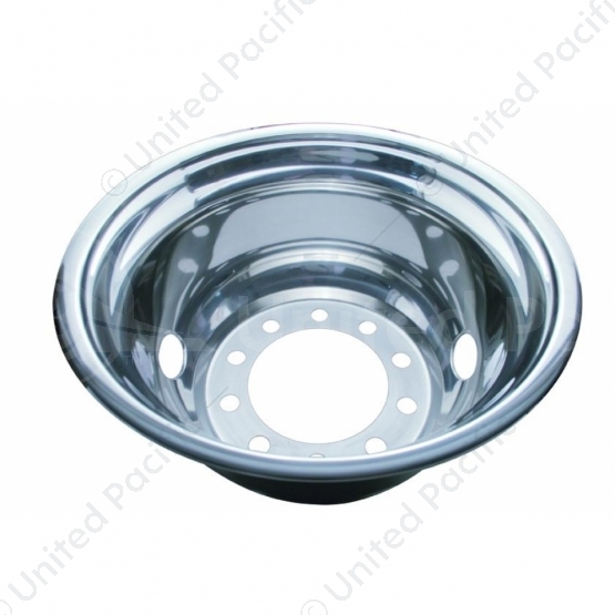 22.5" OD Stainless Rear Wheel Cover Only - 2 Vent Hole, Hub Piloted