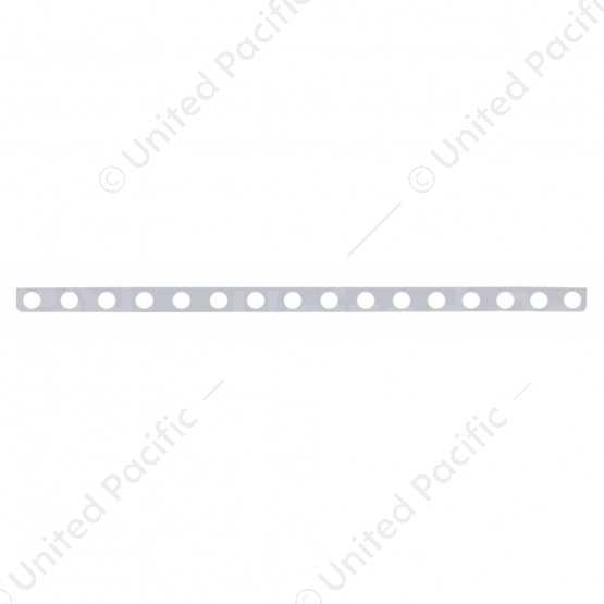 79-1/2" Stainless Light Bracket With Sixteen 2" Light Cutouts