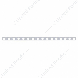 79-1/2" Stainless Light Bracket With Sixteen 2" Light Cutouts