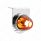 Dual Function Glass Watermelon Light With Stainless Steel Light Bracket Kit With LED Bulb-Amber LED/