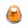 Dual Function Glass Watermelon Flush Mount Kit With LED Bulb - Amber LED/Clear Lens
