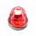Dual Function Glass Watermelon Flush Mount Kit With LED Bulb - Red LED/Clear Lens
