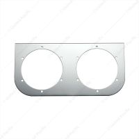 Stainless Light Bracket With 2X 4" Light Cutouts