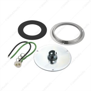 Medium Amber Watermelon Glass Light Kit Without Lens, Bulb, & Screws