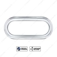 Stainless Steel Light Bezel For 6" Oval Grommet Mounted Light