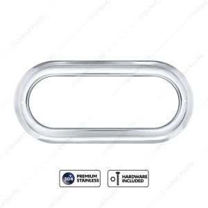 Stainless Steel Light Bezel For 6" Oval Grommet Mounted Light