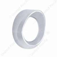 Chrome Plastic Oil Pressure Gauge Bezel With Visor For Peterbilt 359