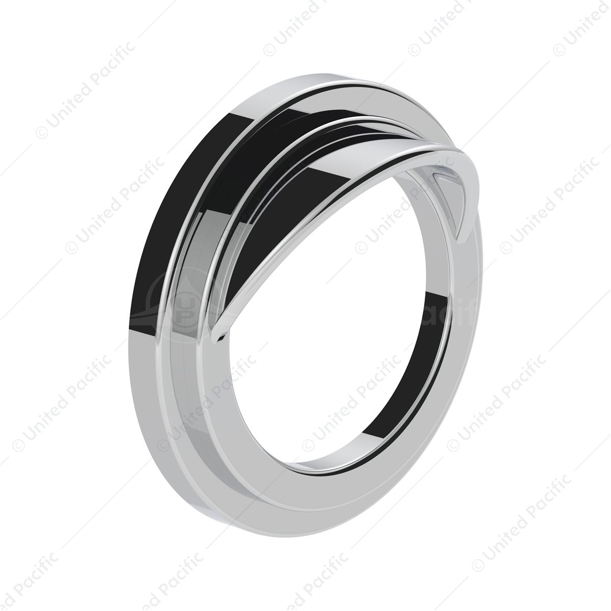 Chrome Plastic Small Gauge Cover With Visor For Freightliner