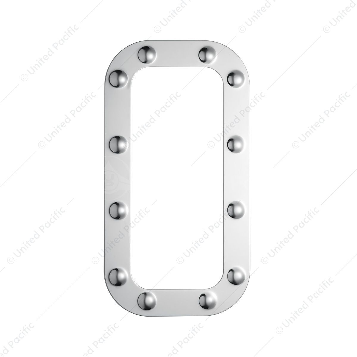 Peterbilt Stainless Dimpled Vent Door Trim (Card of 2)