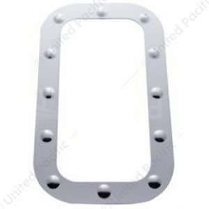 Kenworth Stainless Dimpled Vent Door Trim (Card of 2)